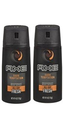 AXE Dark Temptation All Day Fresh Deodorant Body Spray 4oz Each ( 2PK)