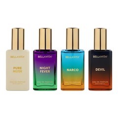 BELLAVITA Unisex Scents Long Lasting Perfume Gift Set for Unisex 4X20ml