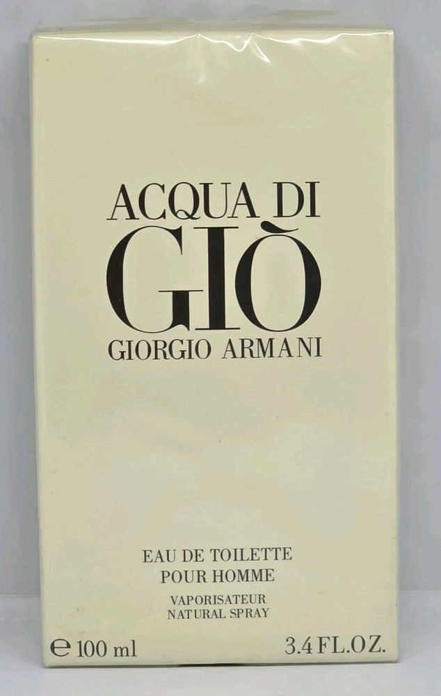 Aqua Di Gio Giorgio Armani Eau De Toilette Spray 3.4 Oz 100 mL New in Box Sealed