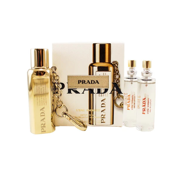 Prada L’eau Ambree Eau de Parfum Purse Spray & 2 Refills for Women SEALED BOX