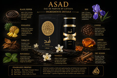 Lattafa Asad by Lattafa 3.4 EDP Perfume Cologne Unisex New in Box