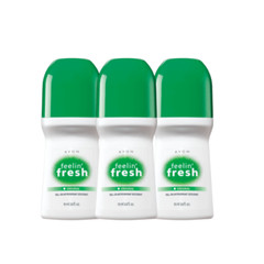 AVON FEELIN’ FRESH ROLL-ON DEODORANT | 3 VALUE PACK | 2.6OZ EACH