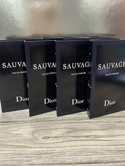 X4 DIOR SAUVAGE Eau De Parfum VIAL SPRAYS .03 Oz 1 ml New & Carded