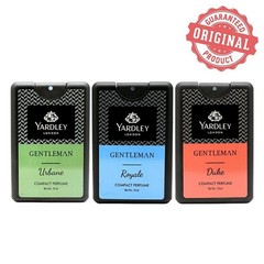 Yardley London Compact Perfume Pack of 3 – Gentleman Royale,Urbane,Duke 18ml