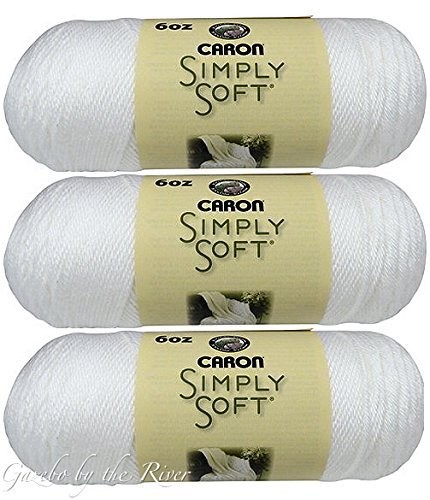 6 oz White Yarn Super Soft Acrylic Worsted 315 Yards Machine Washable