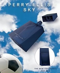 PERRY ELLIS Sky Gift set-EDT 3.4 & .25 Oz/Shower Gel & After Shave Balm 1.7 Oz