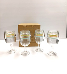 Avon Expressions Spring Strips Double-Walled Acrylic Glasses Set of 4