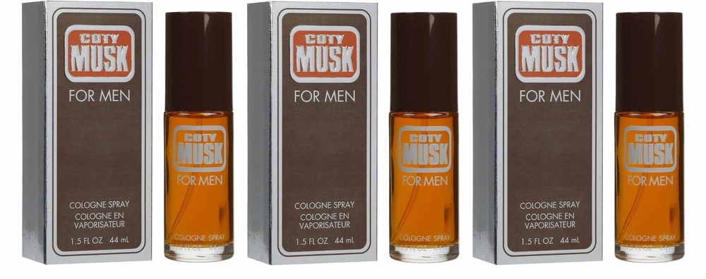 *PACK OF 3* MUSK by COTY for Men 1.4 oz 44 ml Cologne Spray NEW IN BOX