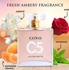 COVO C5 Eau de Parfum Spray, Long Lasting, Regular Size 3.3 fl oz