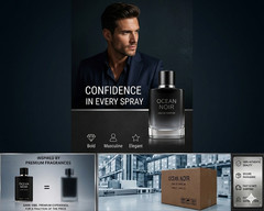 Men’s Premium Aquatic Fragrance 100ml Fresh Marine Long Lasting Cologne Luxury