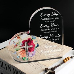 Christian Gifts Women Bible Verse Heart Acrylic Decor Inspirational Religious…