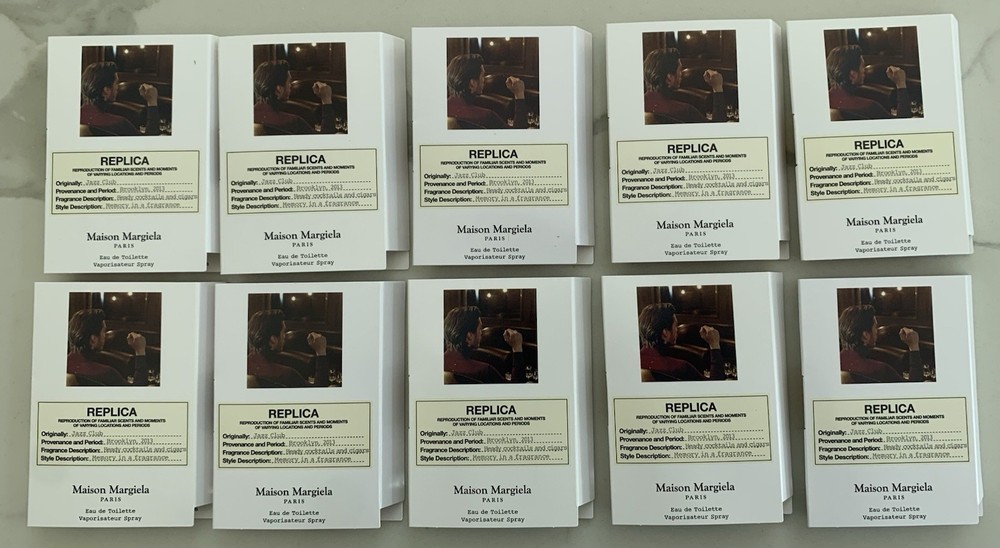 10 x Maison Margiela Replica Jazz Club sample spray 1.2ml 0.04oz each – lot set