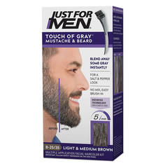 Touch of Gray Mustache and Beard Color, Light-Medium Brown B-45/55 & Light-Med