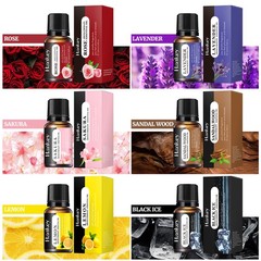 6 x 10ml Fragrance Essential Oil Pure Nature Oil for Aromatherapy Diffuser Gift