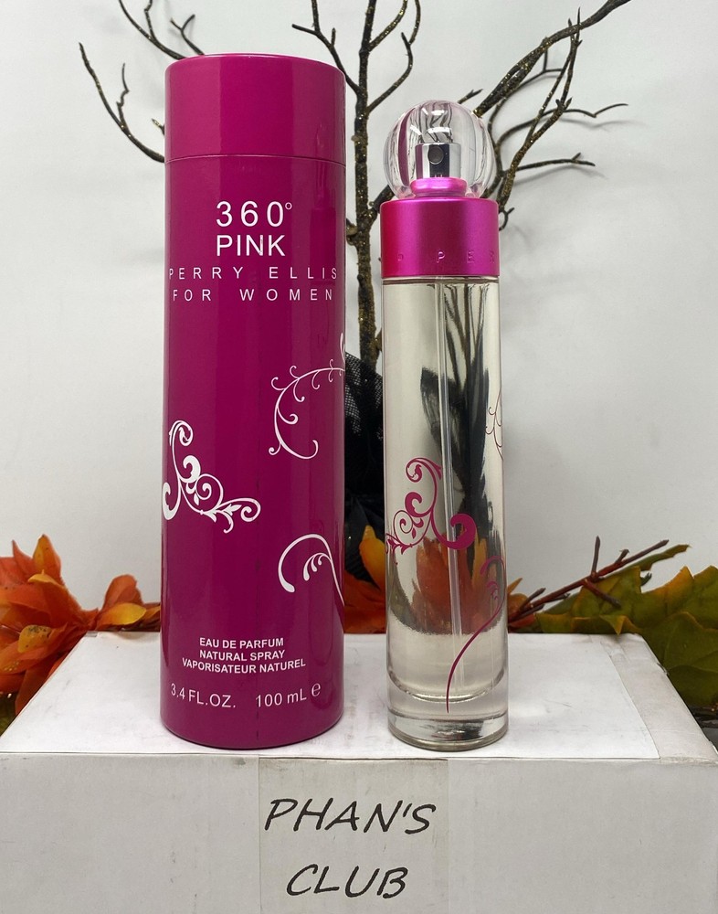 Perry Ellis 360° Pink 3.4oz Eau de Parfum Floral Woody Musk Perfume for Women