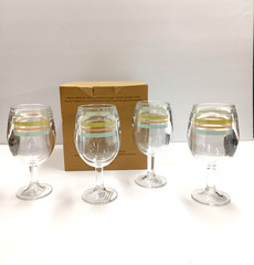 Avon Expressions Spring Strips Double-Walled Acrylic Glasses Set of 4