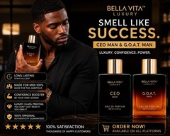 Bella Vita Luxury CEO Man & G.O.A.T. Man Eau de Parfum Spray 100ml Set