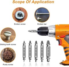 Titanium Coated 6-Piece Screw Extractors – Ultimate Tools for DIY Lovers