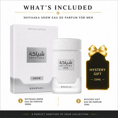 Khadlaj Shiyaaka Snow Eau De Parfum Men 3.4 Oz 100ml Fresh Citrus Woody