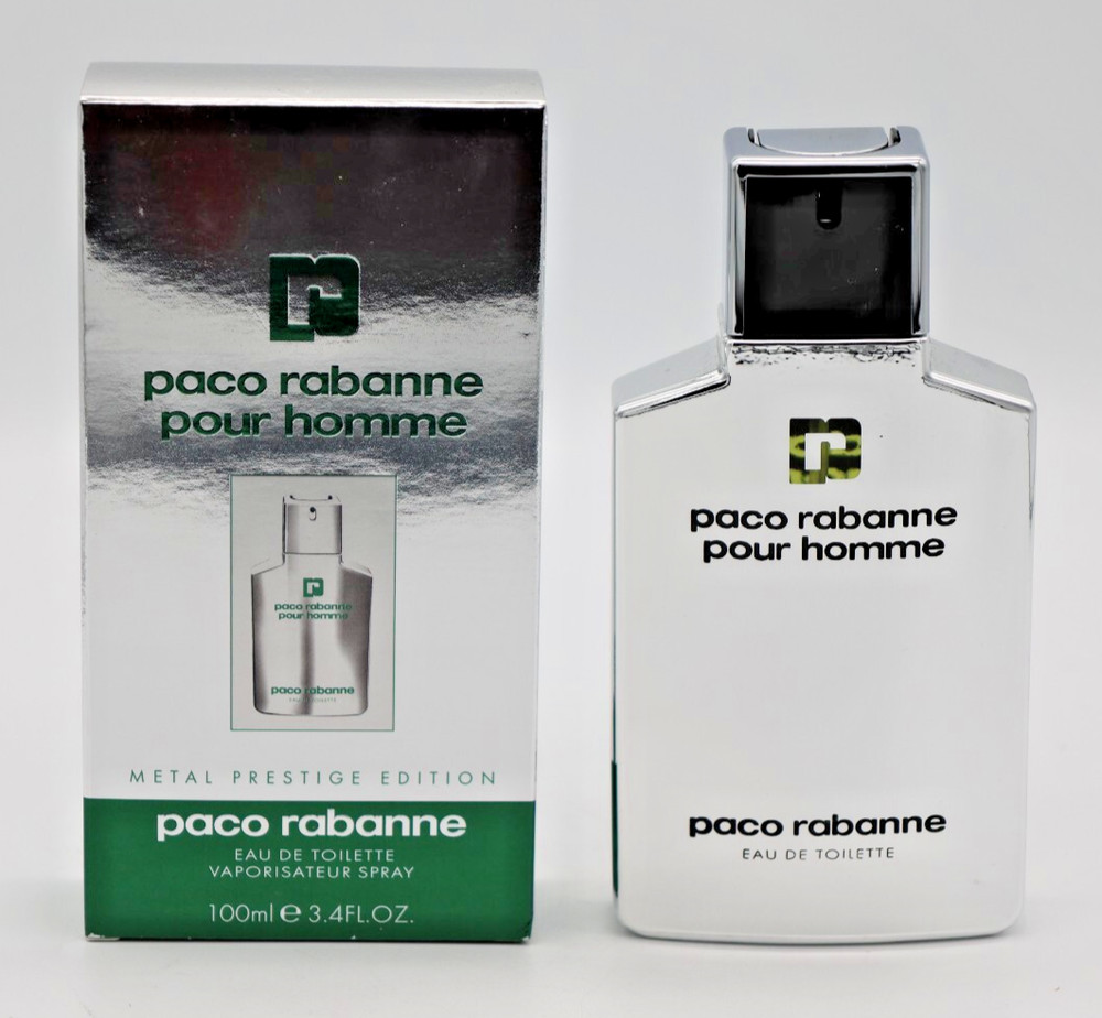 Paco Rabanne Pour Homme EDT Metal Prestige Edition EDT 100ml / 3.4 oz Authentic!
