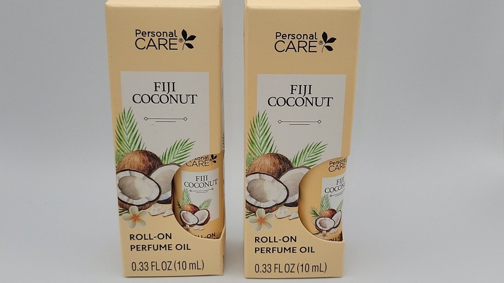 Fiji Coconut Roll On Perfume Oil 2 Pack 0.33oz Personal Care New