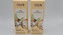 Fiji Coconut Roll On Perfume Oil 2 Pack 0.33oz Personal Care New
