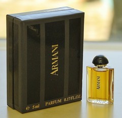 Vtg ARMANI Black Classic Women * splash PURE PARFUM 5 ml .17 oz OLD MINIATURE