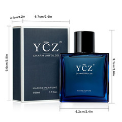 Ycz Charm Unfolds Marine Eau De Parfum for Men, Long Lasting Cologne with Fresh