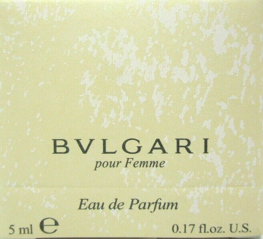 BVLGARI POUR FEMME Eau De Parfum MINI SPLASH 0.17 Oz / 5ml BRAND NEW ITEM IN BOX