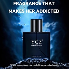 Ycz Charm Unfolds Marine Perfume for Men, 1.7 oz. Long Lasting Eau De Parfum