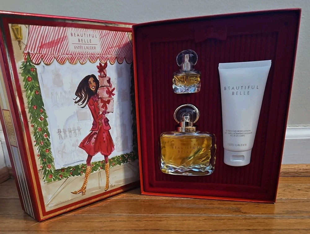 Estee Lauder Beautiful Belle 3 Piece Favorites Gift Set $130 value New In Box