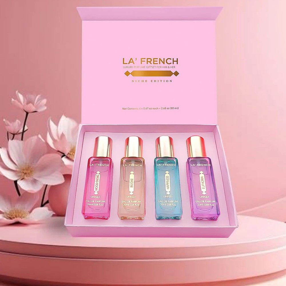 La French Niche Collection Luxury Giftset Perfume for Him & Her 4x20ml