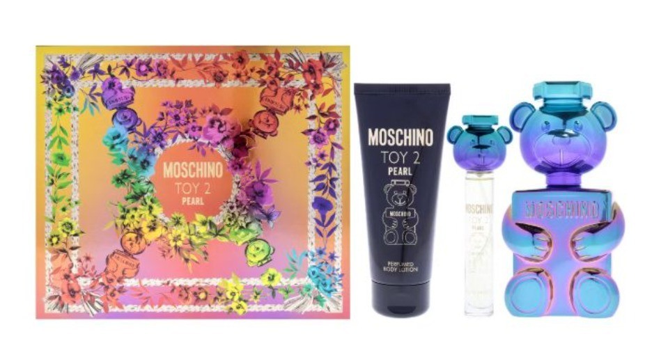 Moschino Toy 2 Pearl 3 Pc Gift Set 3.4oz EDP 3.4oz Lotion Mini Spray NIB Unisex
