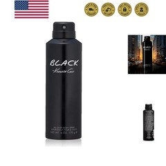 Kenneth Cole Black All Over Body Spray for Men, Aromatic Woody Fragrance, Not…