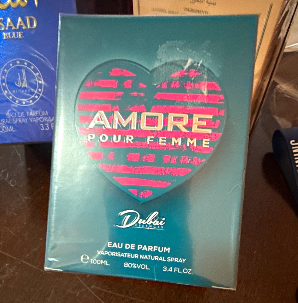 Dubai Essences Amore Pour Femme Eau de Parfum Spray, Regular Size 3.4 fl oz