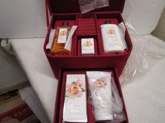Crabtree & Evelyn Evelyn Rose Full Size 5 piece Luxury Gift Set Jewelry Box Rare