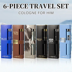 6-Piece Men’s Cologne Gift Set 35ml Eau de Toilette Travel Spray Assorted Scents
