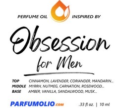 OBSESSION for MEN type Perfume Oil Replica – Fragrance Body Oils – 10ml – Men’s