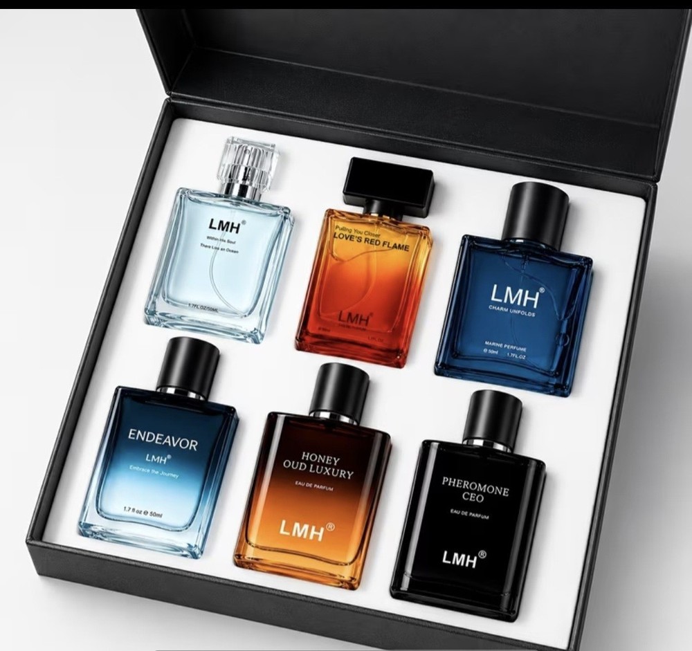 LMH Men’s Cologne Gift Set 6x50ml Eau de Parfum Long Lasting Fragrance New Box