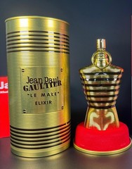 Jean Paul Gaultier Le Male Elixir Men’s Fragrance Gold Bottle with Tin