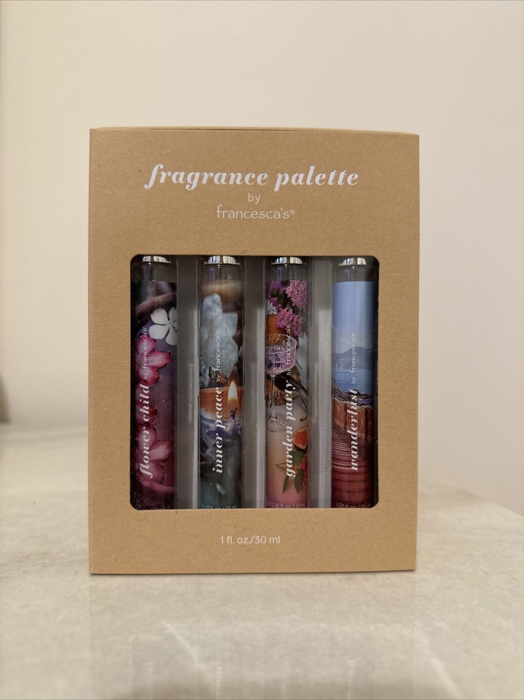 FRANCESCA’S Palette 4 X 0.25oz Spray (Inner Peace, Wanderlust, Garden, Flower)