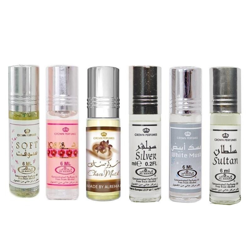 6X Al-Rehab 6ml Perfume Oils The Best Sellers,MIXED OILS( Box of 6)
