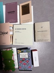 Fragrance Travel Lot. Mini Sample Travel Sizes. NIB. New Scents Prestige Brands