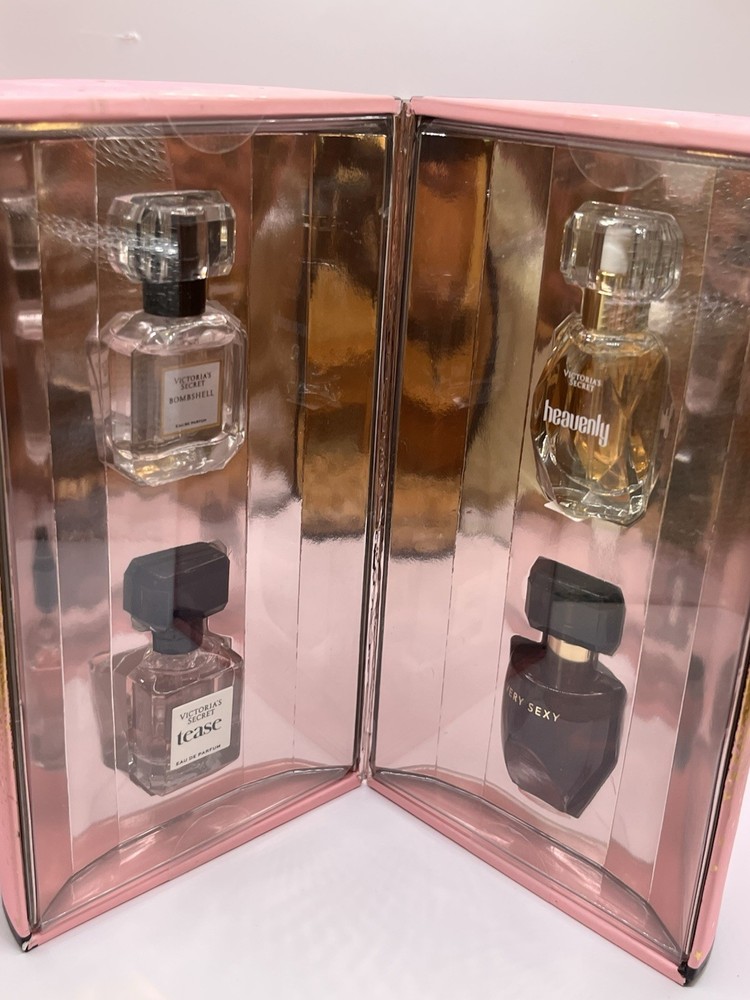 Victoria’s Secret Mini Perfume Set: Bombshell Heavenly Tease Very Sexy 4×0.25oz