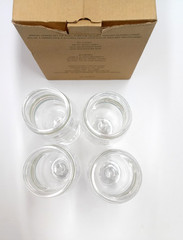 Avon Expressions Spring Strips Double-Walled Acrylic Glasses Set of 4