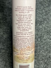 2 Cans Love’s by MEM Gentle Musk All over Body Spray 2.5 oz Vintage 90s