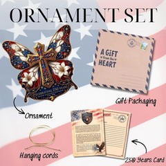 2D Flat Acrylic Butterfly Cross – Commemorative Christian Gift Set for Women