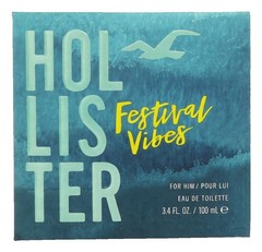 Hollister Festival Vibes Eau De Toilette Spray for Men, Woody Earthy Scent, 3.4