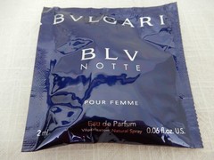 BVLGARI BLV Notte Pour Femme Sample Perfume Vial 2 ml / 0.06 oz NEW in SEALED Pk