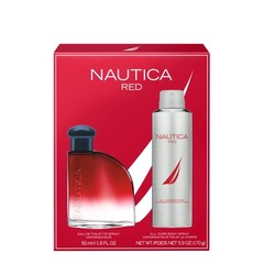 Nautica Color Red 1.6 fl oz EDT + 5.9 Deodorizing 3.85 Fl Oz (Pack of 2)